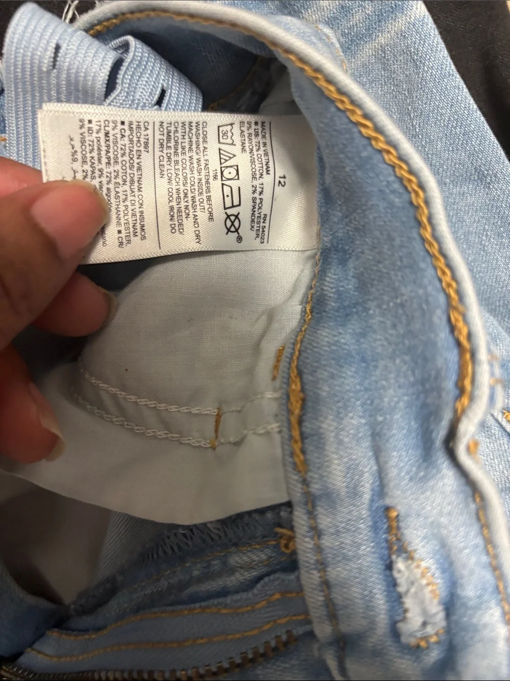 Old Navy Light Blue & Black Kids Skinny Jeans Duo